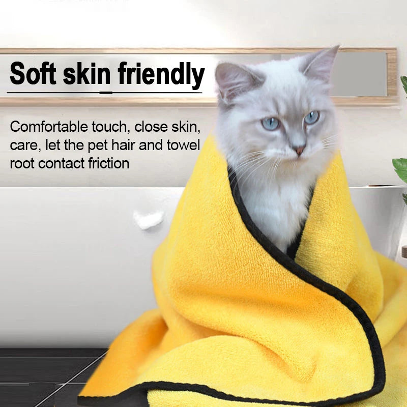 Quick-Drying Pet Towel for Dogs & Cats – Super Absorbent Microfibre Bath Towel, Available in 4 Sizes