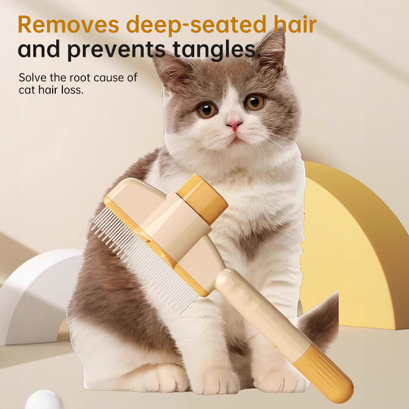Dog & Cat Grooming Brush – Self-Cleaning Slicker Brush with 1-Button Hair Removal, Deshedding & Massage Tool for Dogs and Cats