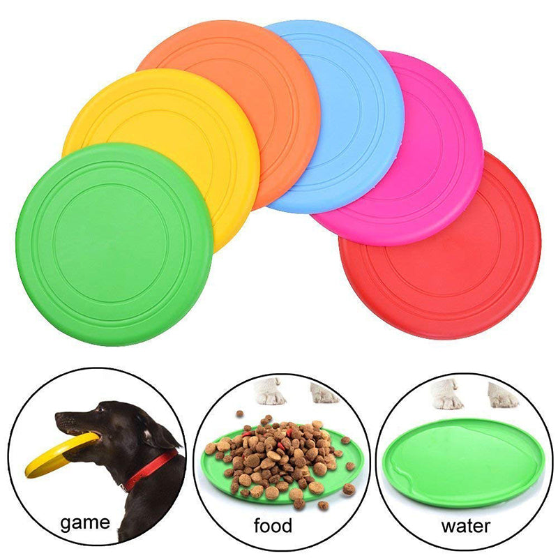 Dog Frisbee Toy – Soft Bite-Resistant TPR Flying Disc for Dogs, Interactive Fetch & Training Toy, Floats on Water – 7 Colours