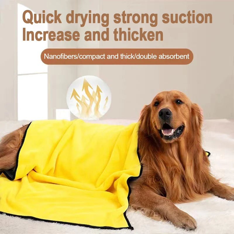 Quick-Drying Pet Towel for Dogs & Cats – Super Absorbent Microfibre Bath Towel, Available in 4 Sizes