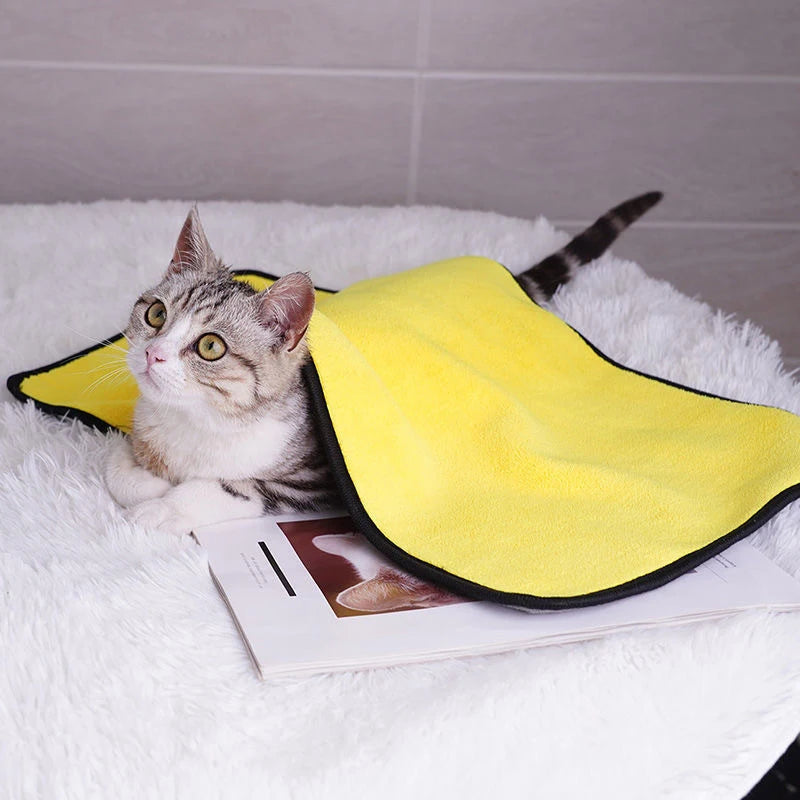 Quick-Drying Pet Towel for Dogs & Cats – Super Absorbent Microfibre Bath Towel, Available in 4 Sizes
