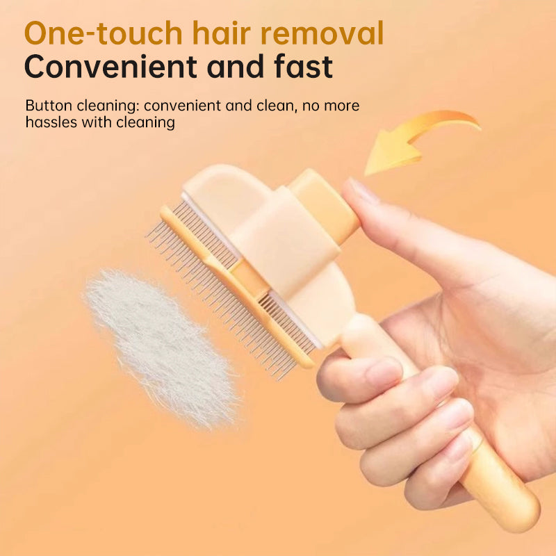 Dog & Cat Grooming Brush – Self-Cleaning Slicker Brush with 1-Button Hair Removal, Deshedding & Massage Tool for Dogs and Cats