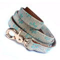 Flower Fabric Dog Leads - Blue-0