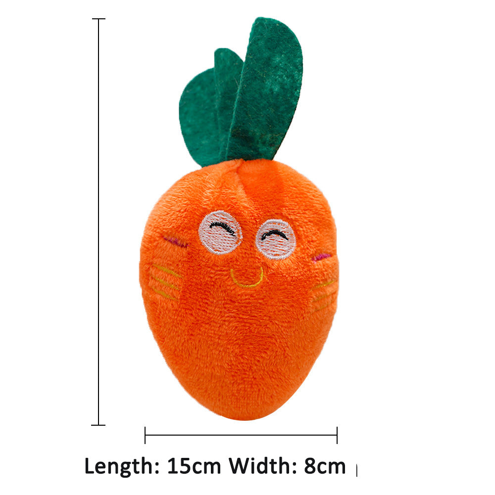 Dog Plush Squeaky Toy – Soft Chew Toy for Dogs, Chicken Leg & Carrot Design, Durable Fun for Puppies and Small Dogs