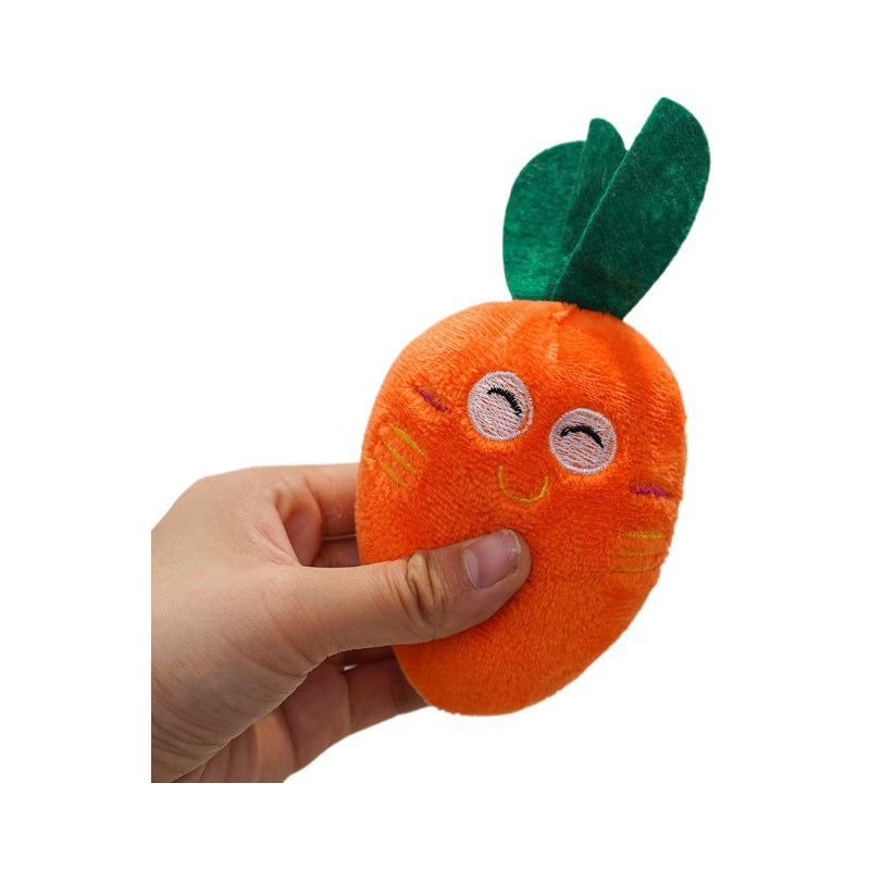 Dog Plush Squeaky Toy – Soft Chew Toy for Dogs, Chicken Leg & Carrot Design, Durable Fun for Puppies and Small Dogs