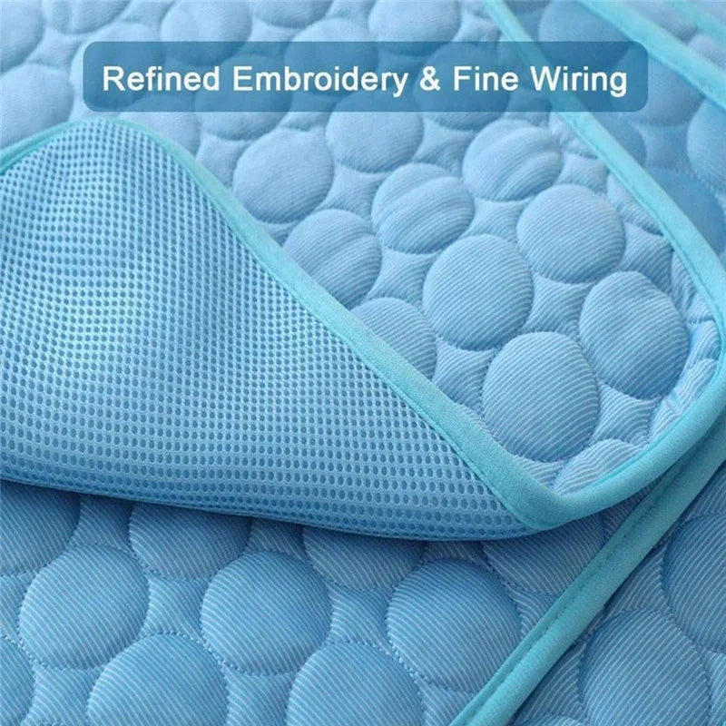 Dog Mat Cooling Summer Pad Mat For Dogs Cat Blanket Sofa Breathable Pet Dog Bed Summer Washable For Small Medium Large Dogs Car