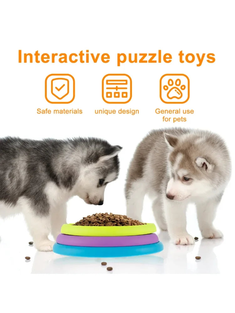 Dog Slow Feeder Interactive Dog Puzzle Game Toy Reusable 3 Layers Puzzle Puppy Feeder for Pet Avoid Gulping