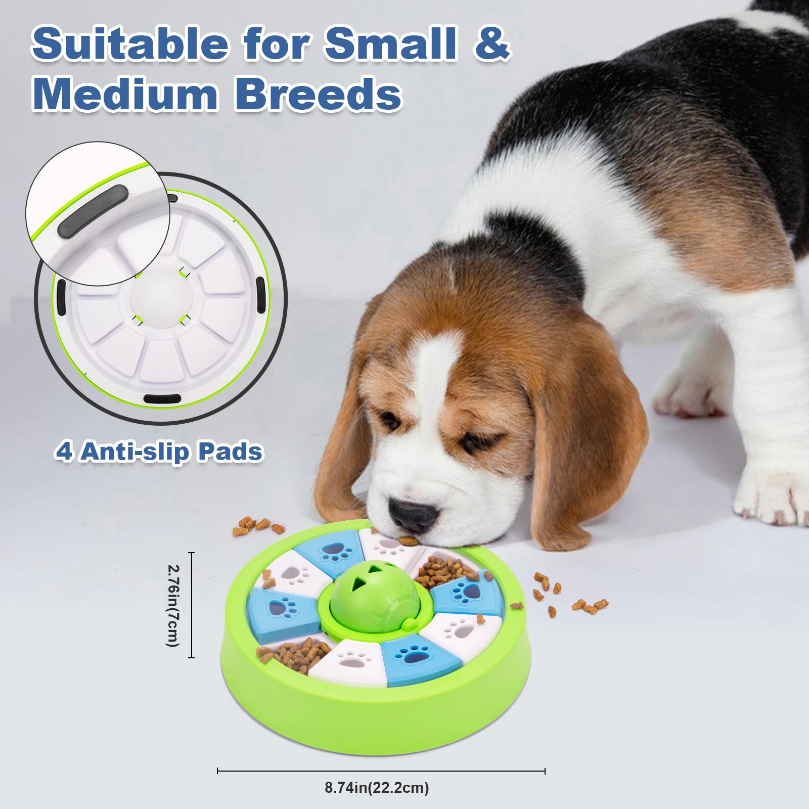 Dog Slow Feeder Bowl Cats Puzzle Toy Snack Storage Food Dispenser Boredom Buster Pet Dish Unique Puzzle Design IQ Training Game