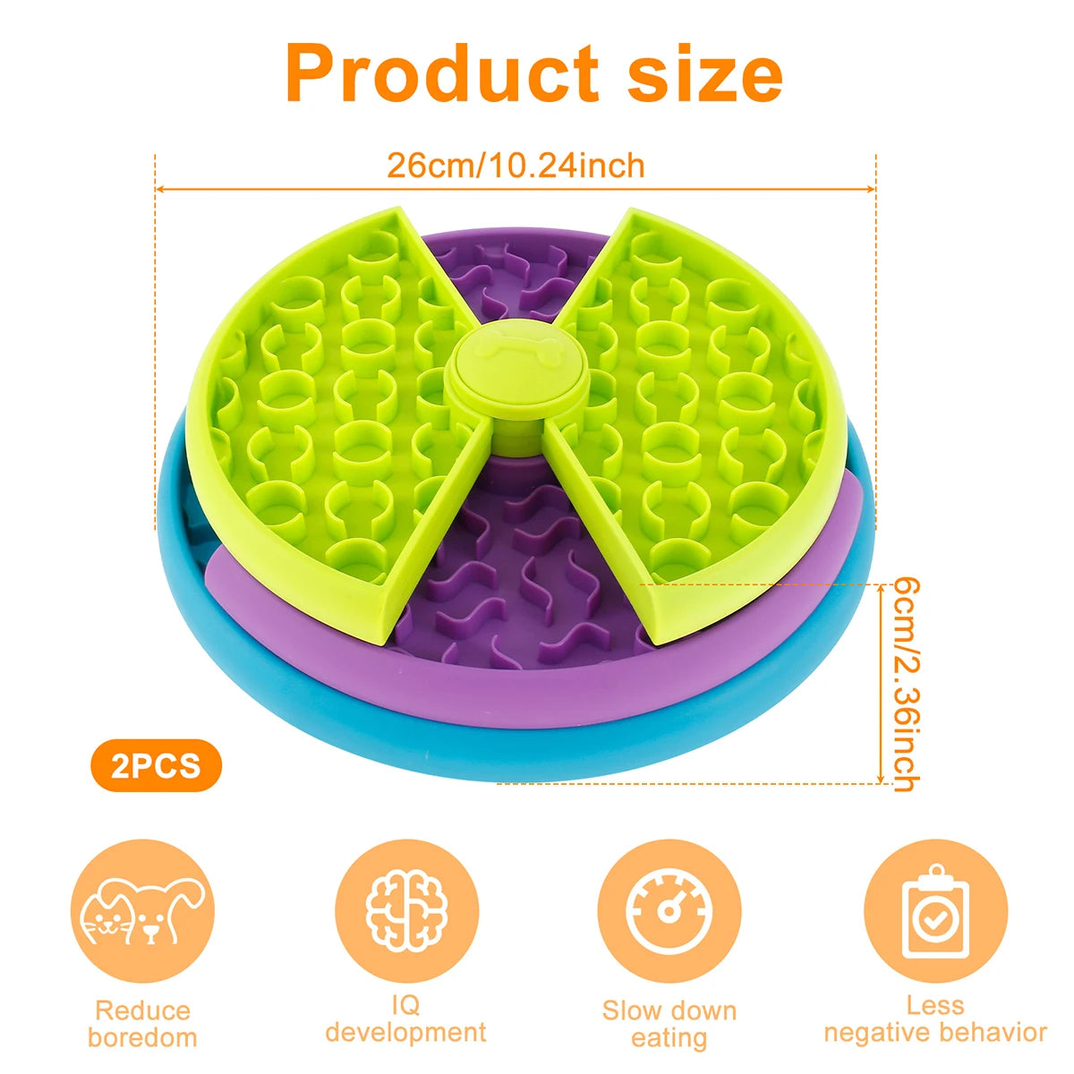 Dog Slow Feeder Interactive Dog Puzzle Game Toy Reusable 3 Layers Puzzle Puppy Feeder for Pet Avoid Gulping