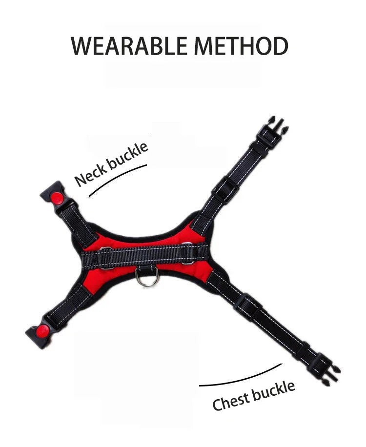 Dog Harness Quick Release Vest Pet Puppy Harness Nylon Material Breathable Pet Harness for Dog Adjustable Pet Outdoor Harness