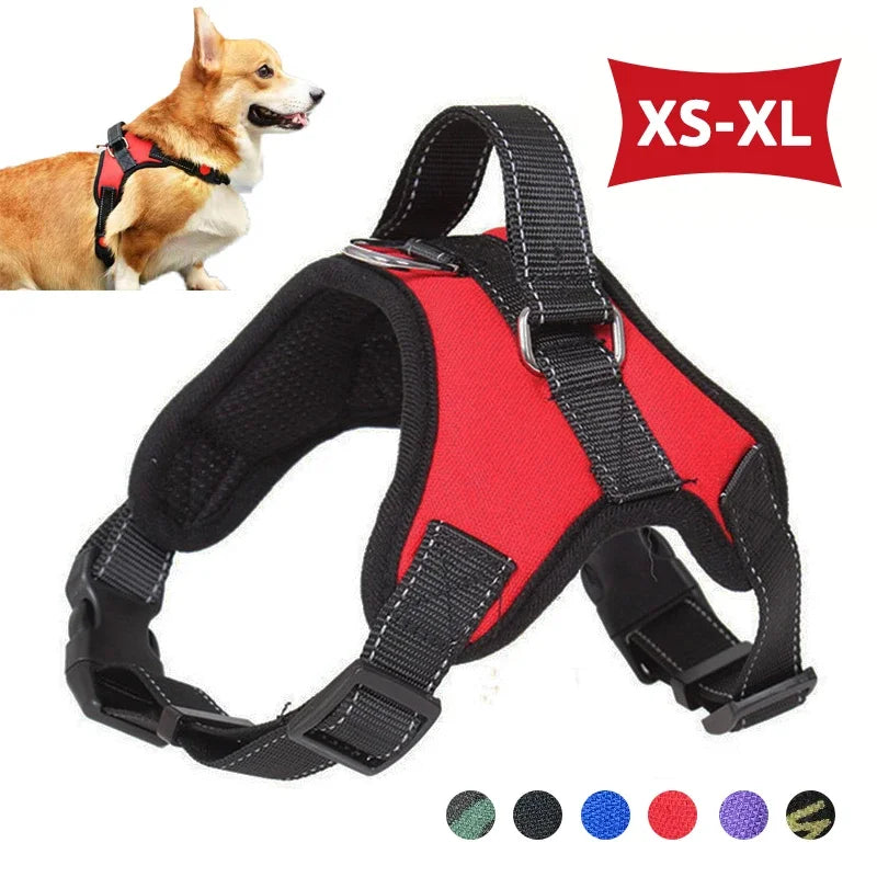Dog Harness And Leash Set No Pull Adjustable Comfortable with Easy Control Handle Outdoor Running Walking Hand Free Lead Leash