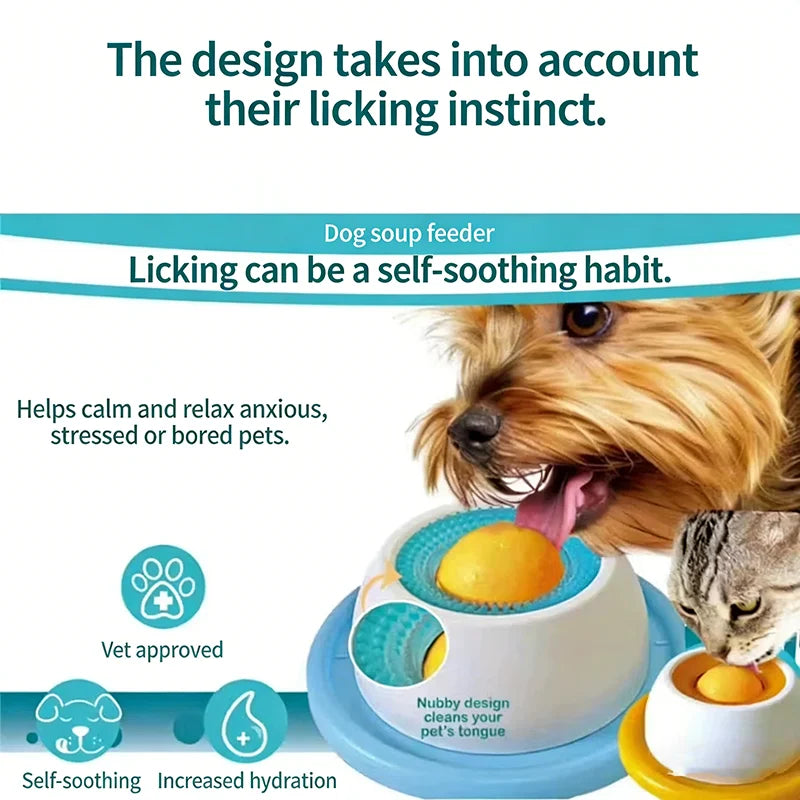 Slow Feeder Lick Mat For Dog Cat Enrichment Toy Mental Stimulation Puzzle Feeder Durable Chew Resistant Anti Tip Anti Slip Bowl