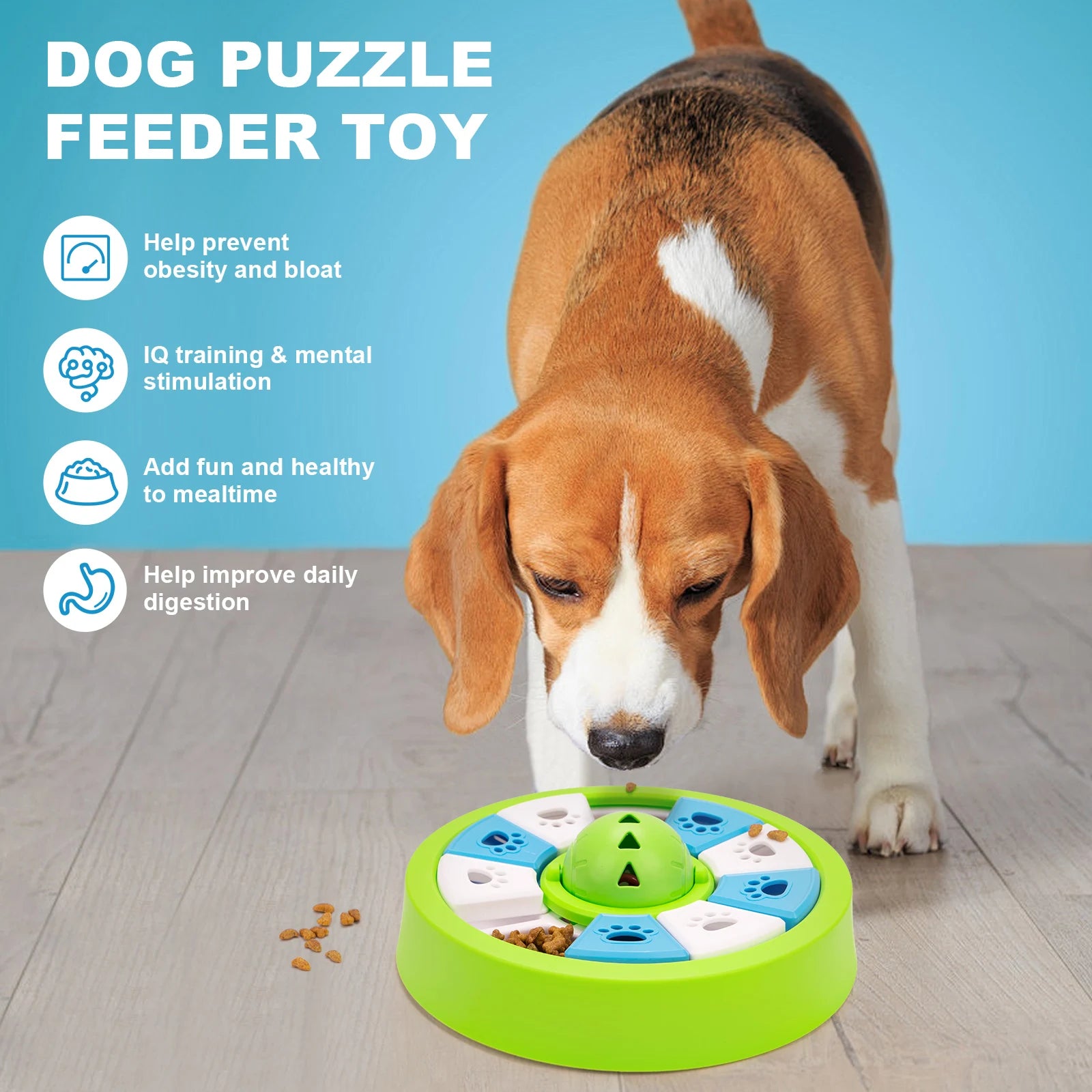 Dog Slow Feeder Bowl Cats Puzzle Toy Snack Storage Food Dispenser Boredom Buster Pet Dish Unique Puzzle Design IQ Training Game