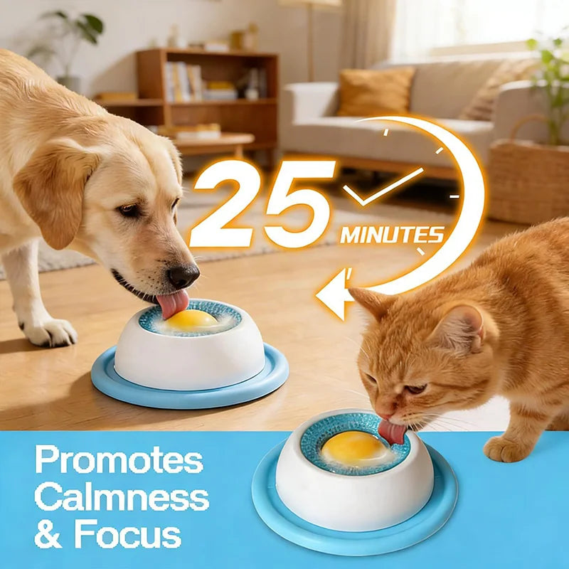 Slow Feeder Lick Mat For Dog Cat Enrichment Toy Mental Stimulation Puzzle Feeder Durable Chew Resistant Anti Tip Anti Slip Bowl