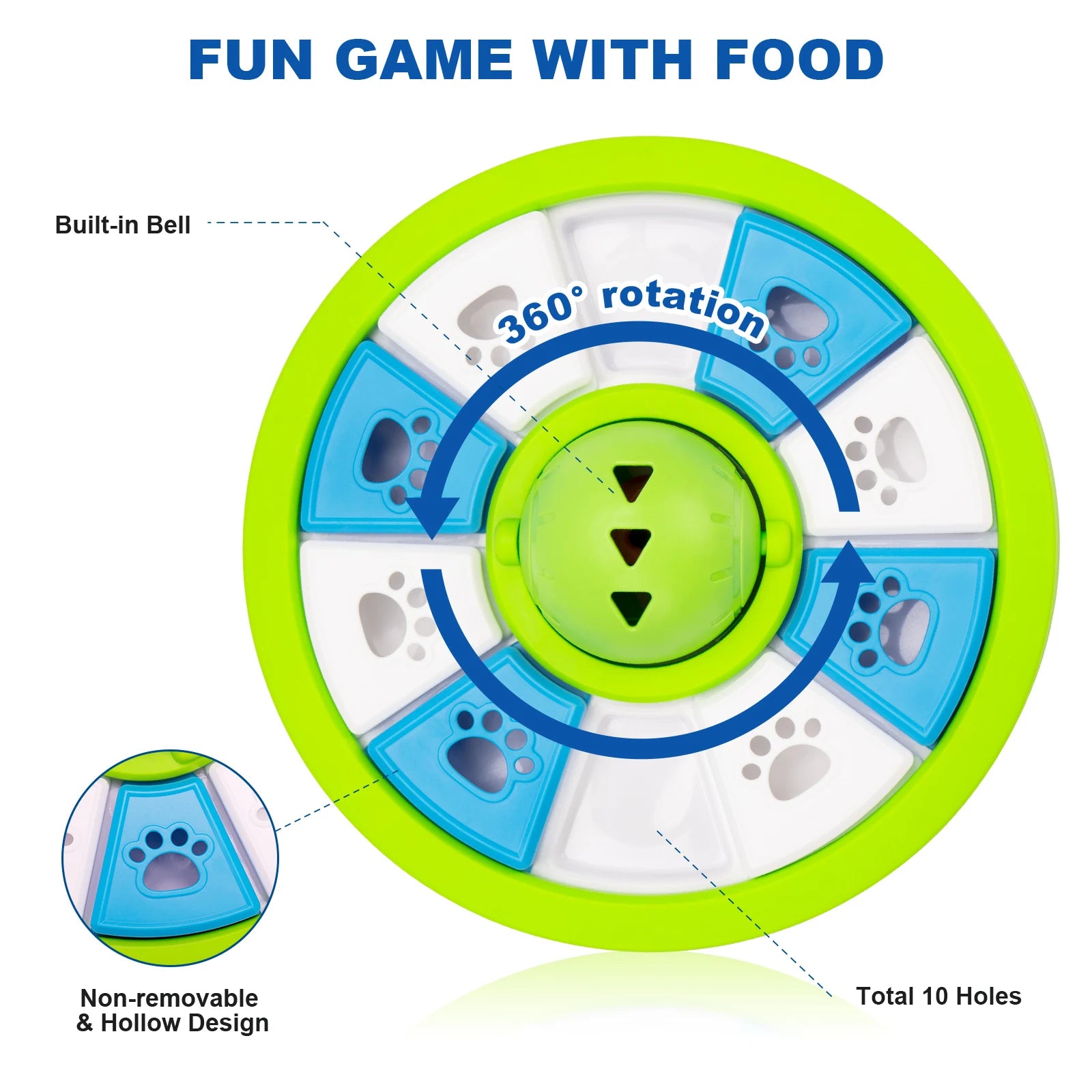 Dog Slow Feeder Bowl Cats Puzzle Toy Snack Storage Food Dispenser Boredom Buster Pet Dish Unique Puzzle Design IQ Training Game