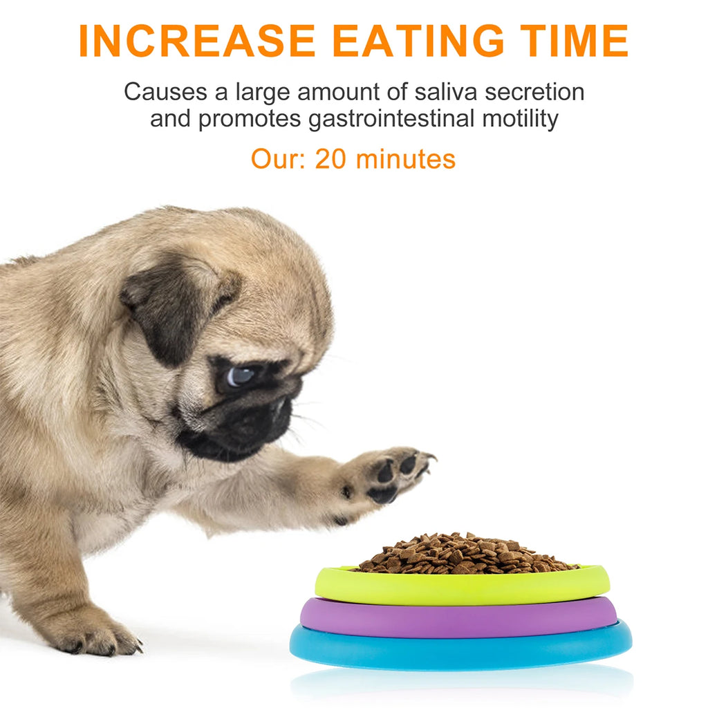 Dog Slow Feeder Interactive Dog Puzzle Game Toy Reusable 3 Layers Puzzle Puppy Feeder for Pet Avoid Gulping
