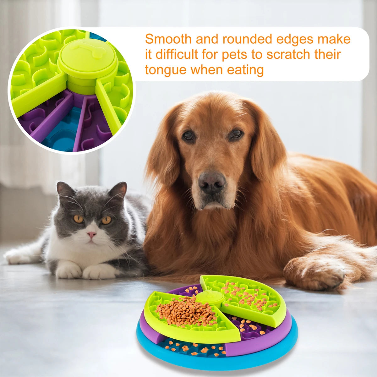 Dog Slow Feeder Interactive Dog Puzzle Game Toy Reusable 3 Layers Puzzle Puppy Feeder for Pet Avoid Gulping